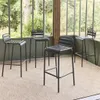 Set 4 sedie alte bistrot in acciaio, Antracite Anteprima dell’immagine prodotto 2