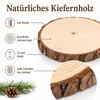 Holzscheiben 8 Stück, Baumscheiben 16-17cm, Naturholz Produktbild-Vorschau 13