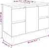 Möbel Waschbeckenunterschrank Weiß 80x33x60 cm Produktbild-Vorschau 10