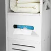 Weißer Badschrank mit Toilettenpapierhalter Produktbild-Vorschau 3