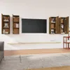 Eleganter Möbel TV-Schränke 4er Set Räuchereiche 30,5x30x90 Produktbild-Vorschau 1