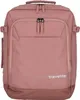 A product shot of a rose-colored backpack.