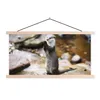 MuchoWow® Textilposter Otter steht aufrecht 60x30 cm mit Produktbild-Vorschau 1