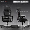 A diagram showing the dimensions of an ergonomic office chair. Anteprima dell’immagine prodotto
