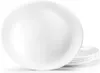 A stack of white plates on a white background. Produktbild-Vorschau