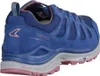 A side view of a blue LOWA women's hiking shoe. Voir les images du produit