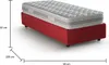 Einzelbett Dabate, Containerbett mit Stoffbespannung, 100%  Produktbild-Vorschau 3