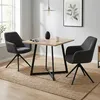 Homestyle4u Jedálenský stôl 80x80 cm dub kov čierny Náhľad obrázku produktu 1
