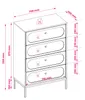 Commode à 4 tiroirs, en cachemire, dimensions : 75,9 x 40 x Voir les images du produit 7