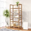 CASARIA® 2x Badregal Standregal Holz 5 Böden 58x27x136cm Produktbild-Vorschau 2