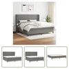 The Living Store Boxspringbett mit Matratze Dunkelgrau Produktbild-Vorschau 7