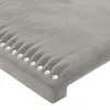 vidaXL LED Kopfteil Hellgrau 203x16x118/128 cm Samt Produktbild-Vorschau 5