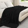 vidaXL Coperta nera 270 x 240 cm in pile Anteprima dell’immagine prodotto 3