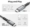deleyCON 0,30m USB-C auf Micro USB Kabel Ladekabel Produktbild-Vorschau 5