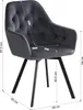 Homestyle4u Polsterstuhl Samt grau – 360 °drehbar, mit Produktbild-Vorschau 7