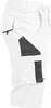 A side view of white work shorts with gray accents. Produktbild-Vorschau