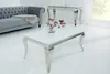 Design Couchtisch MODERN BAROCK 100cm silber mit weißem Produktbild-Vorschau 6