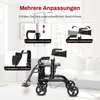 COSTWAY 2 in 1 Sedia a rotelle e deambulatore pieghevole e Anteprima dell’immagine prodotto 4