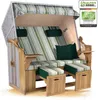 Strandkorb Ostsee 2,5-Sitzer 150cm breit in Beige Hellgrün Produktbild-Vorschau 1