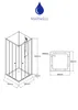 Technical drawing and dimensions of a shower cabin. Produktbild-Vorschau