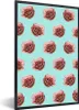 MuchoWow® MuchoWow® Gerahmtes Poster Rosen - Muster - Produktbild-Vorschau 1