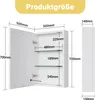 Fortuna Lai zrcadlová skříňka s osvětlením 50 x 70 cm, Náhled obrázku produktu 3