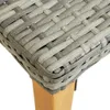 vidaXL Panchina da giardino 80 cm in poly rattan grigio Anteprima dell’immagine prodotto 3