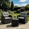 Set da giardino in rattan KOMFOTTEU, composto da 3 pezzi, Anteprima dell’immagine prodotto 3