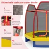 COSTWAY Ø223cm zahradní trampolína s bezpečnostní sítí, Náhled obrázku produktu 4