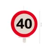 Kuchenkerze 6,3 cm Verkehrszeichen Nummer 40 Produktbild-Vorschau 3