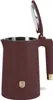 A burgundy electric kettle with a gold accent on the handle, shown with its lid open. Produktbild-Vorschau