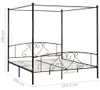 vidaXL Himmelbett-Gestell Schwarz Metall 180 x 200 cm Produktbild-Vorschau 4
