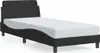vidaXL Bettgestell mit Kopfteil "Dover" Schwarz 90x190 cm Produktbild-Vorschau 1