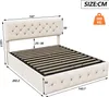Letto imbottito Fortuna Lai 140x200 cm, letto a molle con Anteprima dell’immagine prodotto 4