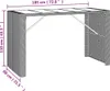 Bartisch mit Glasplatte Schwarz 185x80x110 cm Poly Rattan Produktbild-Vorschau 6