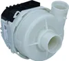 A white dishwasher pump with a black electrical connector is shown against a white background. Produktbild-Vorschau
