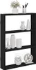 Wandregal Schwarz 43x9x60 cm Holzwerkstoff Produktbild-Vorschau 2