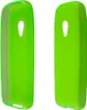Two green phone cases are shown side-by-side against a white background.