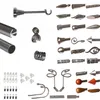 A collage of various curtain rod components and accessories. Produktbild-Vorschau