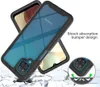 A protective phone case is shown with a demonstration of its shock absorption feature. Produktbild-Vorschau