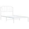 vidaXL Struttura letto con testiera in metallo bianco Anteprima dell’immagine prodotto 4