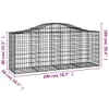 vidaXL Gabion avec arc surélevé 200x50x80/100 cm Fer Voir les images du produit 5