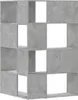 vidaXL Rohová knihovna 4 police betonově šedá 85x85x140 cm Náhled obrázku produktu 6