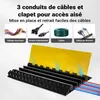 Wiltec Passe cables à 3 canaux, 930 x 490 x 80 mm, capacité Voir les images du produit 6