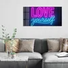 DEQORI Glasbild Echtglas 100x50 cm 'Neonschrift Produktbild-Vorschau 3