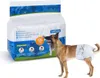 A package of pet diapers and a dog wearing a diaper. Produktbild-Vorschau