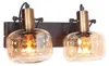 Dubbele wandlamp Glaslic amber glas Productafbeelding-voorbeeld 1