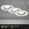 LED Einbauleuchte 3er Set schwenkbar IP23 GU10 Ø 8,6cm 3W Produktbild-Vorschau 2