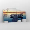 Bild auf Leinwand - Leinwandbild - See Brücke - 120x70cm - Produktbild-Vorschau 4