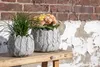 Clayre & Eef Pot de fleurs Ø 19x16 cm Gris Pierre Plumes Voir les images du produit 3